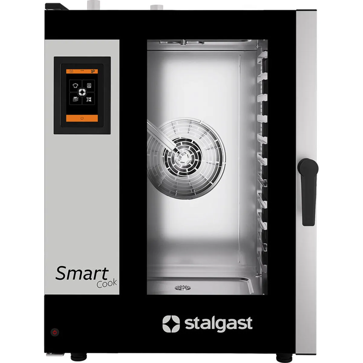 Stalgast Forno combinato a vapore, SmartCook, touchscreen, gas, 11xgastronorm2/1, 28 kW; 79x111 cm (LxH); nero/argento - immagine 1