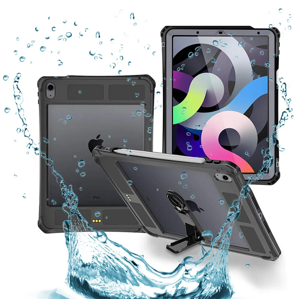 Custodia Waterproof per Apple iPad Air (2022) / Air (2020), ShellBox, Nera - immagine 1