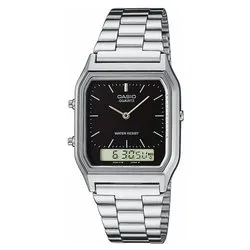 Orologio VINTAGE Edgy Silver e Black AQ 230A 1DMQYES - immagine 1