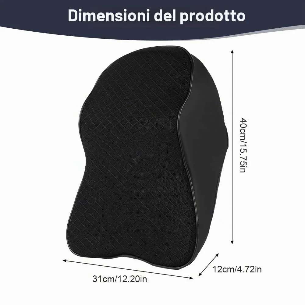 Alaoo 1pcs Cuscino per Collo per Auto, Supporto per Seggiolino, Schienale - immagine 2