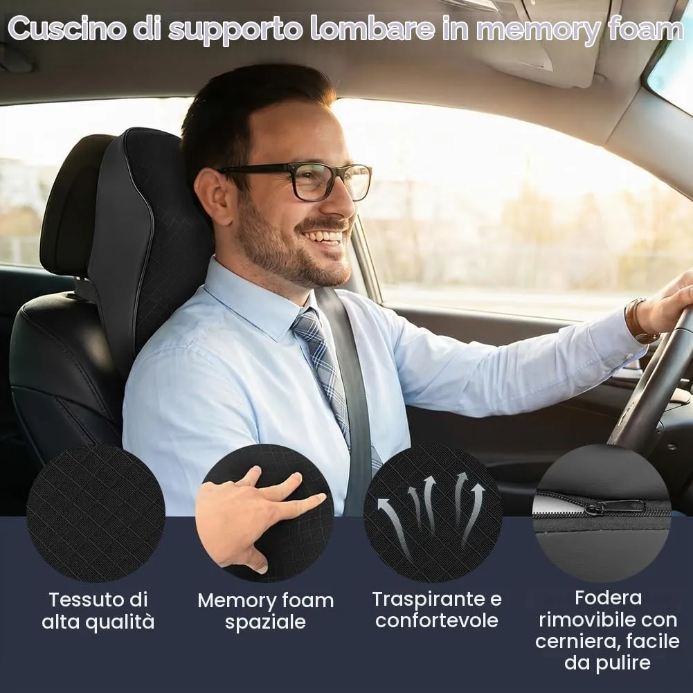 Alaoo 1pcs Cuscino per Collo per Auto, Supporto per Seggiolino, Schienale - immagine 3