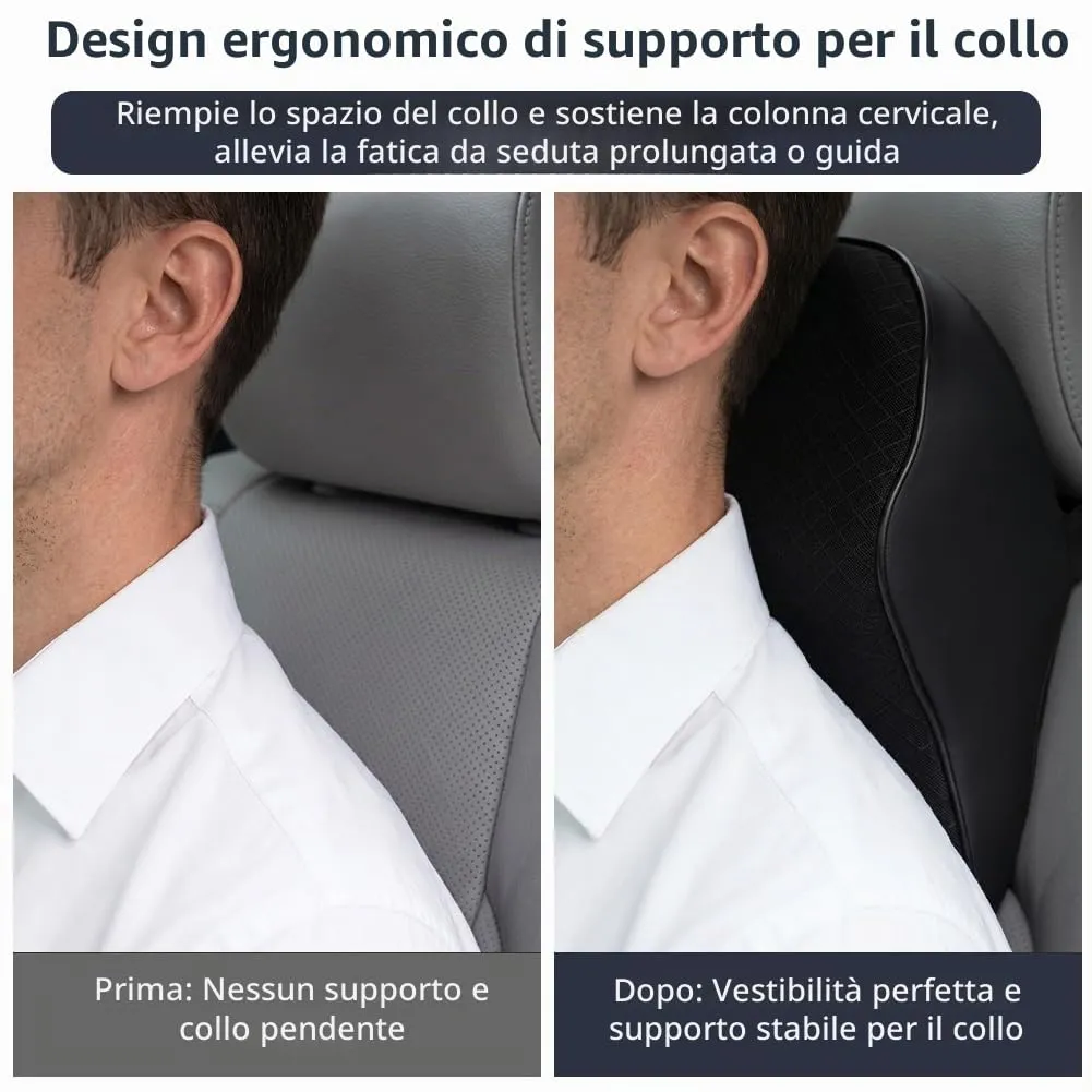 Alaoo 1pcs Cuscino per Collo per Auto, Supporto per Seggiolino, Schienale - immagine 4