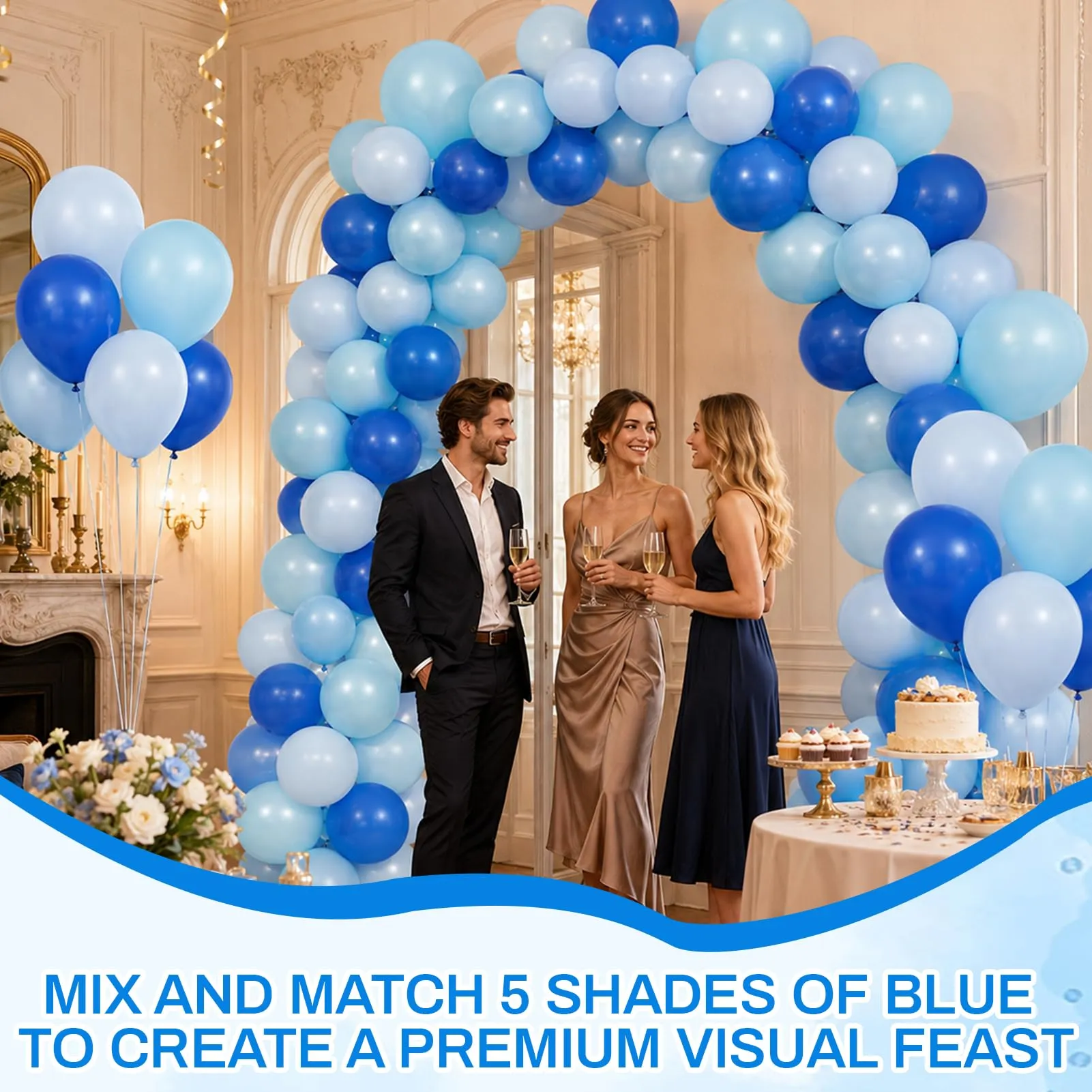 60 Pezzi Palloncini Blu, Palloncino di Elio Azzurro Cielo - immagine 7