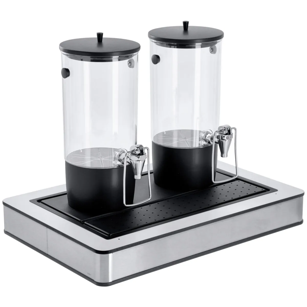 VEGA Dispenser succhi Fundale weiß doppio, GN 1/1, 2x 4l; 57x36.5x50.5 cm (LxLxH); bianco/trasparente/nero - immagine 1