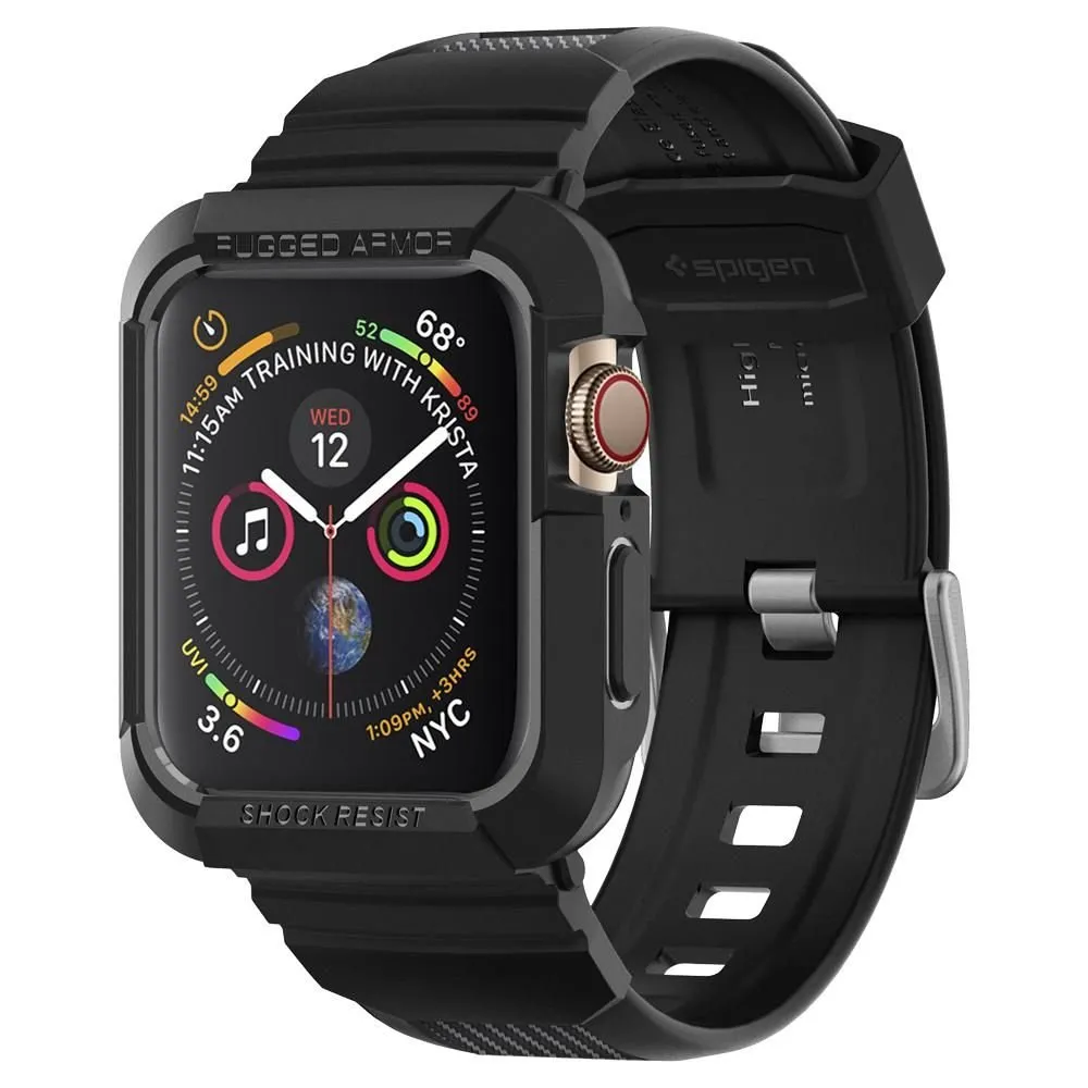 Custodia Spigen Rugged Armor Pro per Apple Watch 44mm Series, Nera 062CS25324 - immagine 1