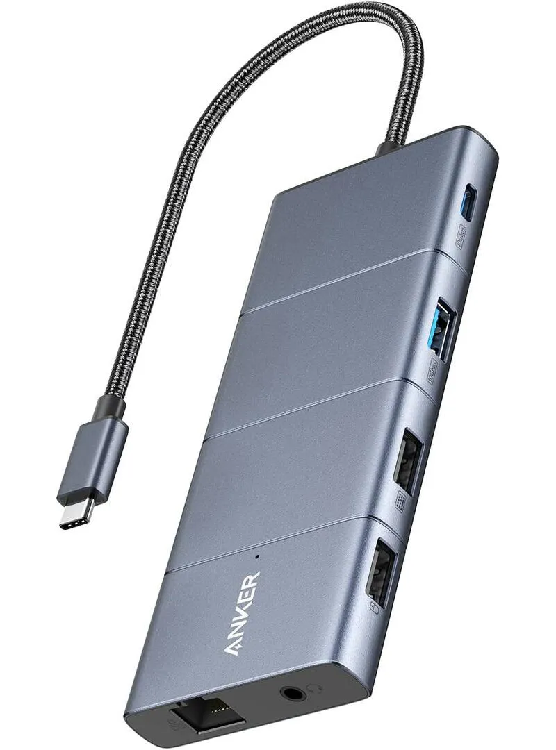 Hub USB-C Anker PowerExpand, 11in1, Grigio - immagine 1