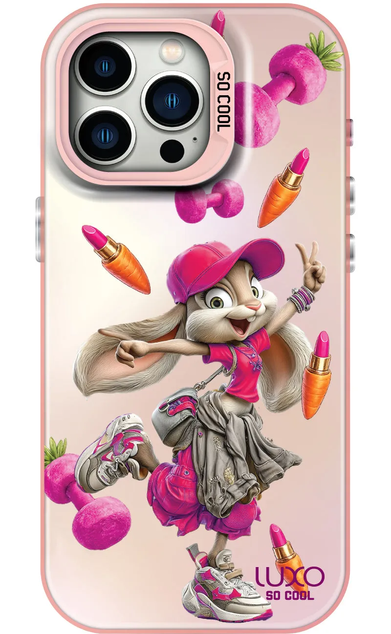 Custodia per Apple iPhone 14 Pro, LUXO So CooL, ArcadiA Rabbit, Multicolore - immagine 1