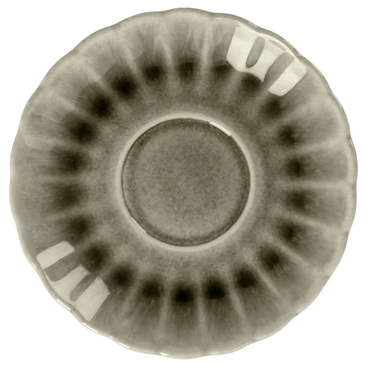 6x VEGA Piattino per tazzina caffè Flora; 12.5x2.1 cm (ØxH); grigio; rotonda; 6 pz. / Pacco - immagine 1