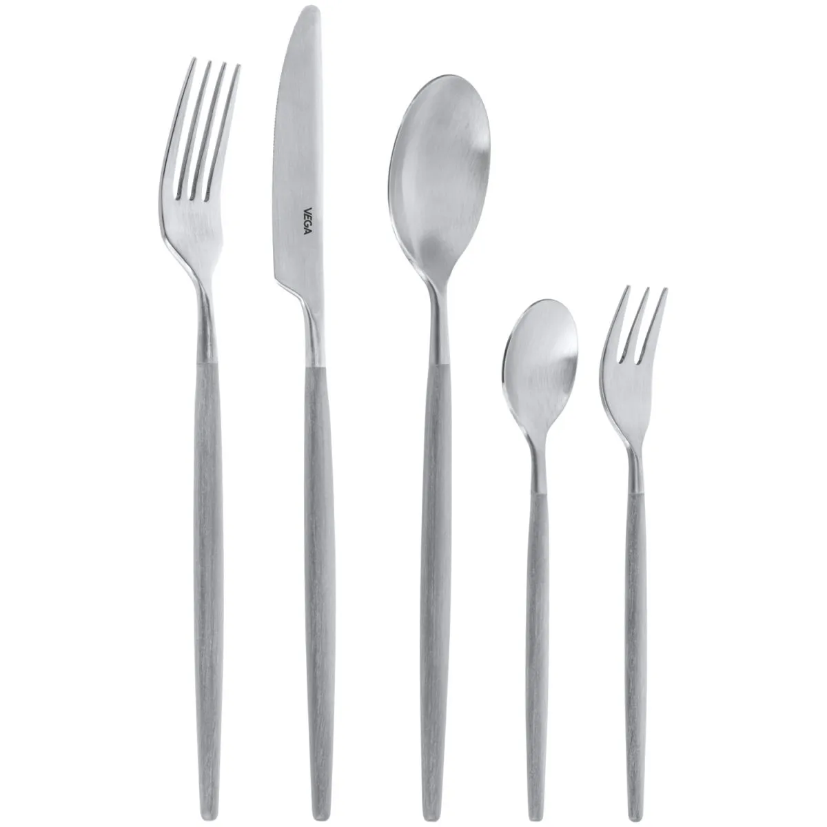 VEGA Set posate Turin 30 pezzi; acciaio inox/grigio, manico grigio - immagine 1