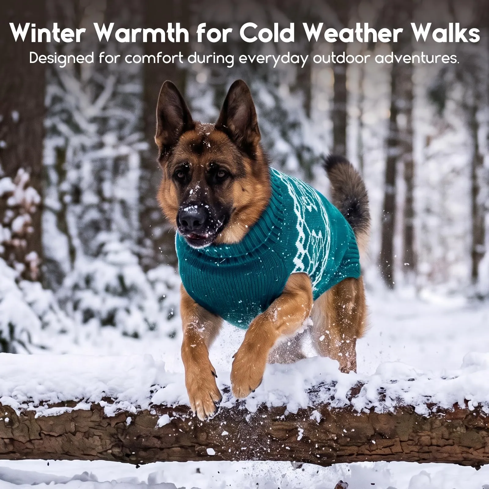 ASENKU Maglione Invernale per Grandi Cani Collo Alto Piegabile 2XL, Motivo Bouledogue Francese, Foro Guinzaglio, Cappotto Cane Adatto Labrador Pastore Tedesco, Tuta Calda per Passeggiate e Casa - immagine 8