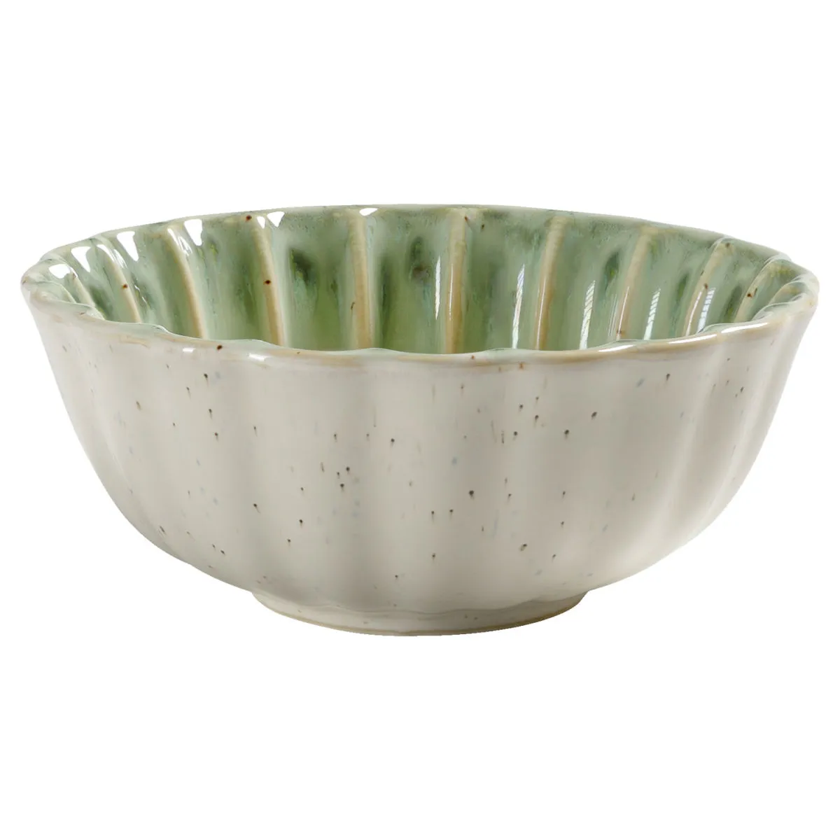 6x VEGA Ciotola Flora; 450 ml, 14.3x5.8 cm (ØxH); verde/beige; rotonda; 6 pz. / Pacco - immagine 1