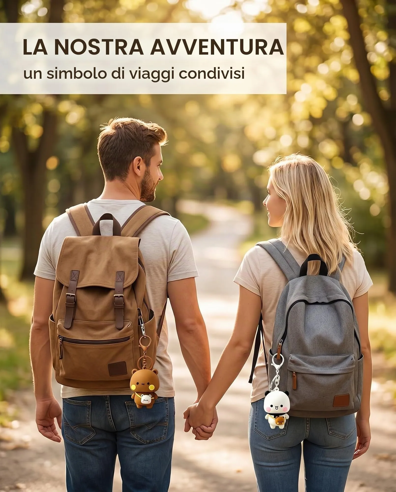 TBCDS Set da 2 Portachiavi Coppia Bubu e Dudu, Ciondoli Anime, Regalo Sentimentale per Partner, Accessori Durevoli per Borsa, Zaino e Porte Chiavi, Simbolo di Complicità Quotidiana - immagine 3