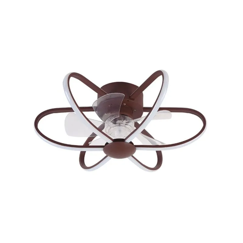 Lumit Jura Ventilatore da soffitto con luce e telecomando 74W 53,3 cm 5 pale Marrone - immagine 1