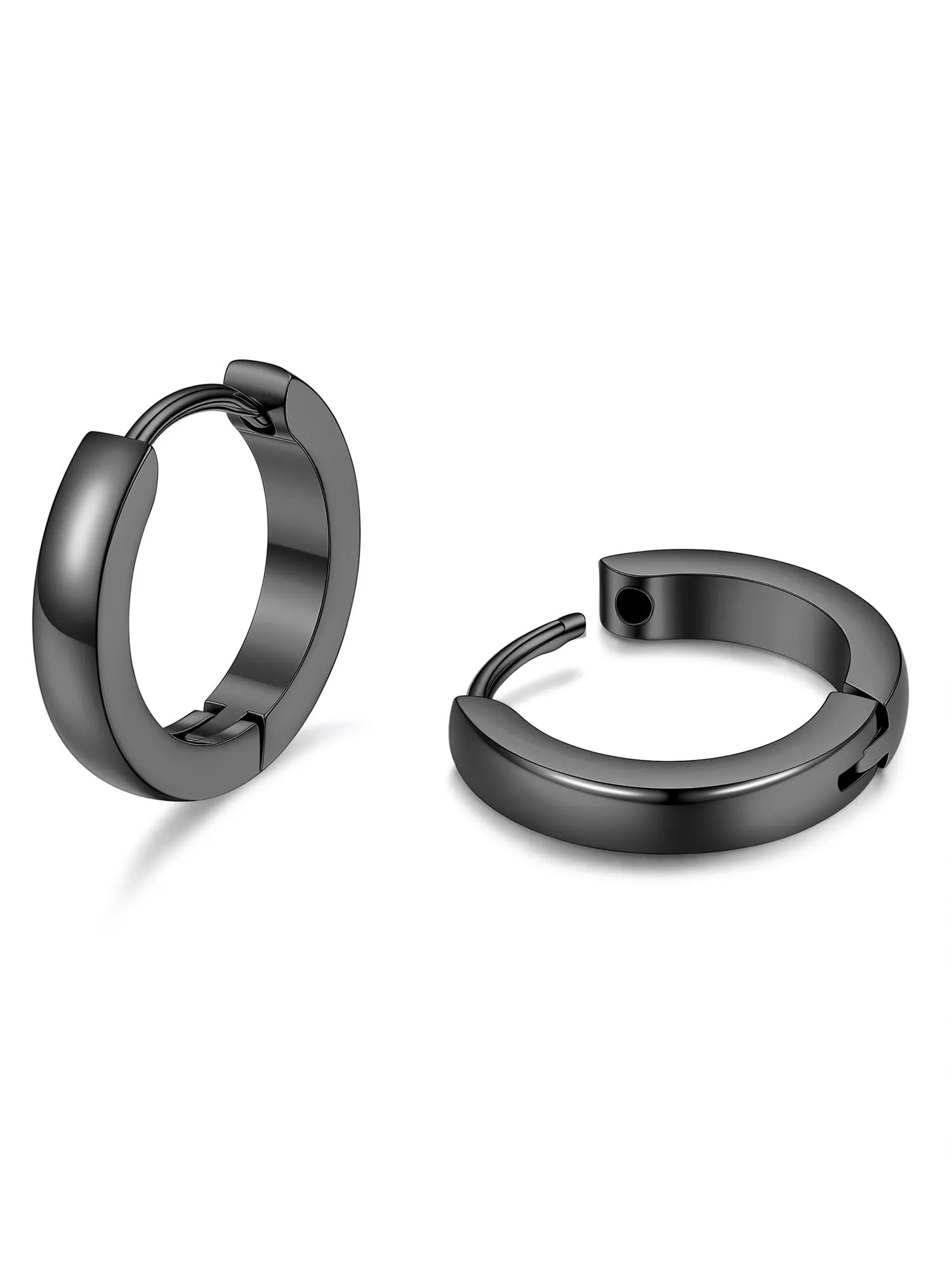 PROSTEEL Orecchini Uomo Donna 12mm Cerchio Piccoli Huggie Acciaio Impermeabile - immagine 1
