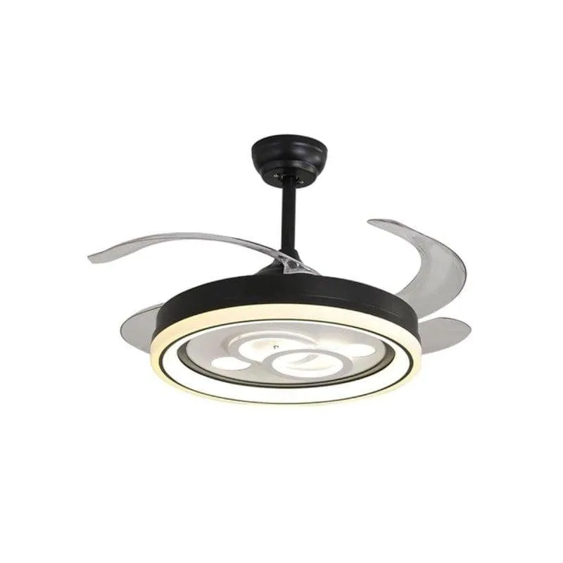 Ventilatore da soffitto Bel Air Dafne 72W LED 4 pale retrattili nero - immagine 1