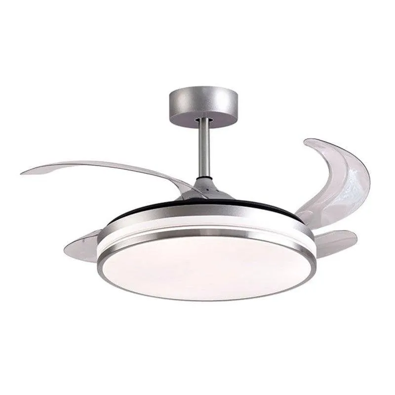 Ventilatore da soffitto Bel Air Kepler LED 72W 108cm telecomando argento - immagine 1