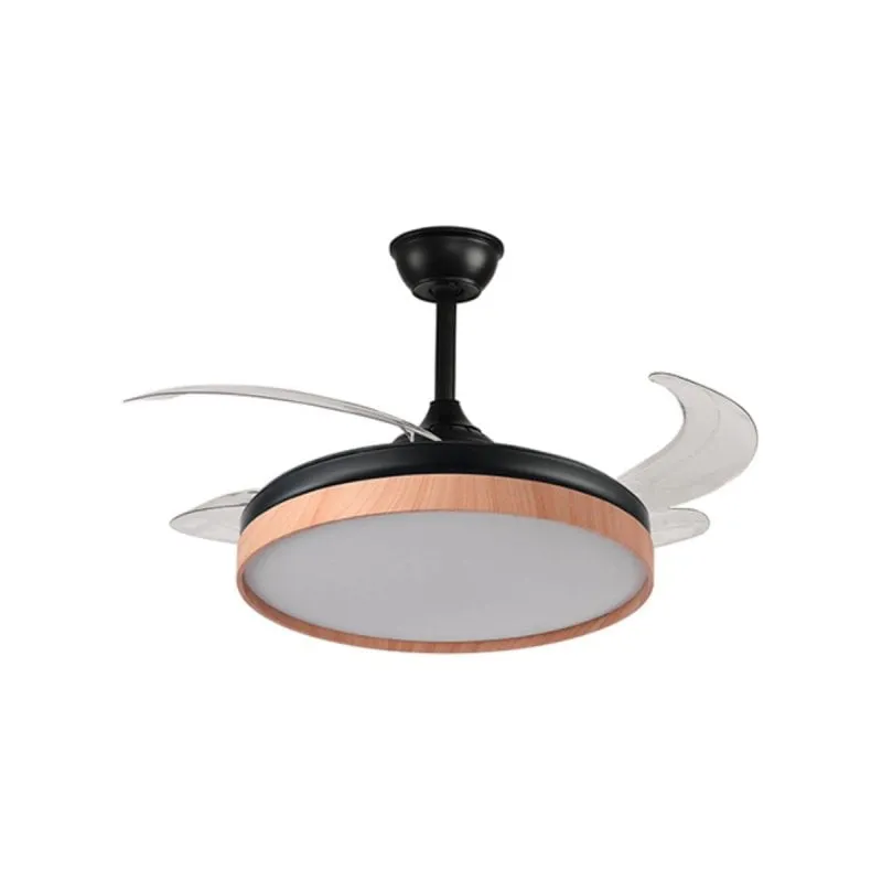 Bel Air Cosmos Mini ventilatore da soffitto 48 W 91 cm 4 pale retrattili Nero/legno - immagine 1