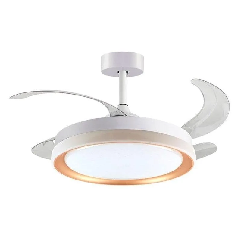 Ventilatore da soffitto Bel Air Kigali 72W LED 108cm Bianco Oro Telecomando - immagine 1