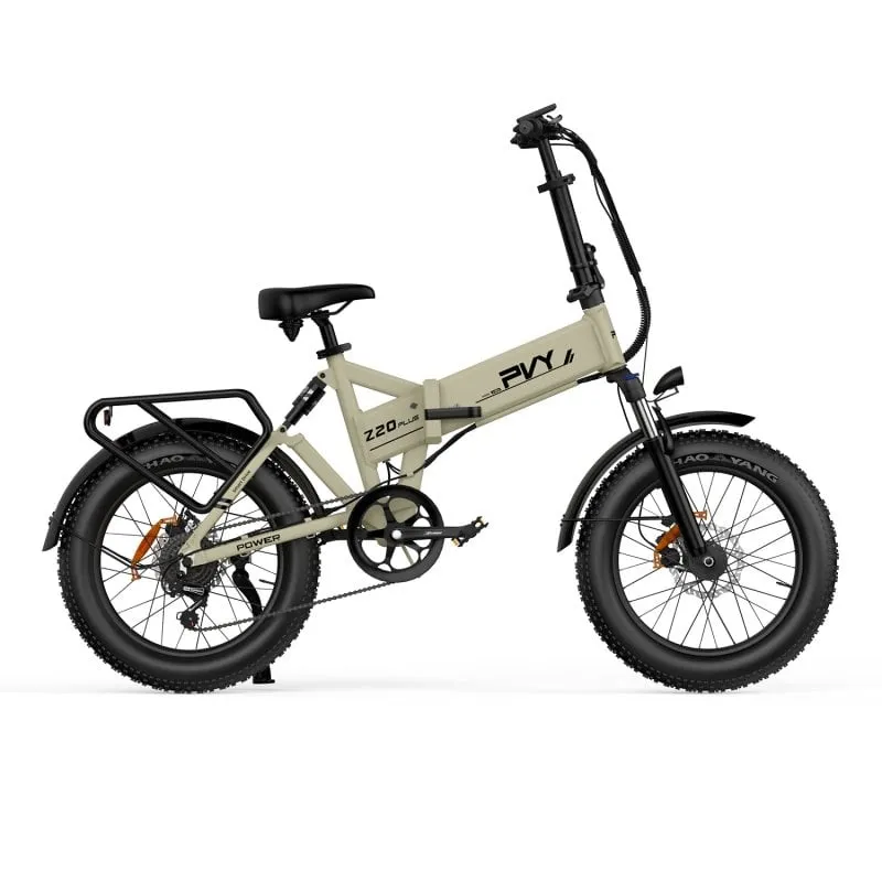 PVY Z20 Plus 1000 Bicicletta Elettrica Motore 250W Batteria 48V/16,5Ah Autonomia 120km 20" Beige - immagine 1
