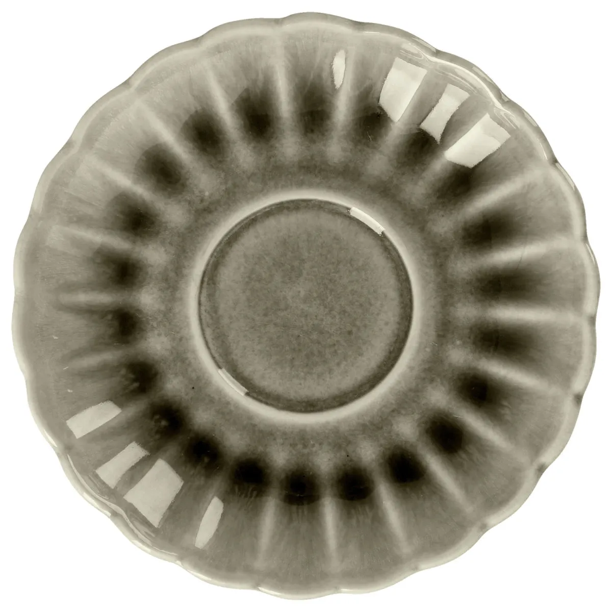 6x VEGA Piattino per tazza cappuccino Flora; 13.7x2.3 cm (ØxH); grigio; rotonda; 6 pz. / Pacco - immagine 1