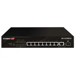 Switch di rete 10 porte SMB Web Smart PoE+ Black GS 5210PLG Gigabit (1000Base-TX) - immagine 1