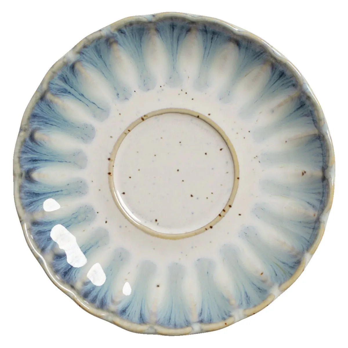 6x VEGA Piattino per tazzina caffè Flora; 12.5x2.1 cm (ØxH); blu/beige; rotonda; 6 pz. / Pacco - immagine 1