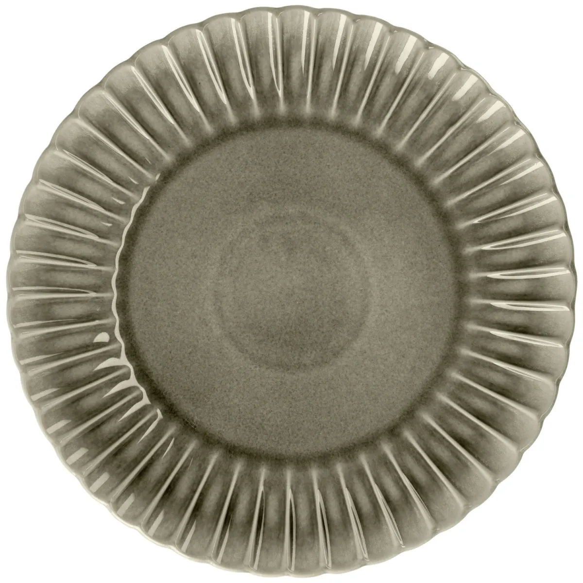 4x VEGA Piatto Flora piano; 33.8x3.4 cm (ØxH); grigio; rotonda; 4 pz. / Pacco - immagine 1