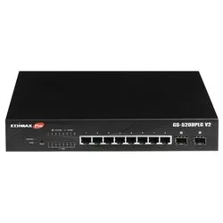 Switch di rete 10 porte SMB Web Smart PoE+ Black GS 5208PLG V2 Gigabit (1000Base-TX) - immagine 1