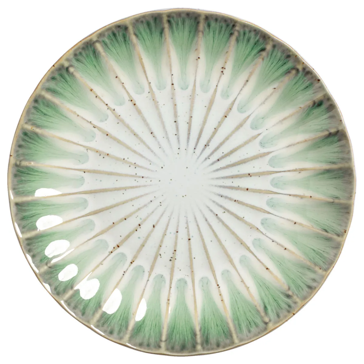 4x VEGA Piatto Flora piano; 20.5x2.7 cm (ØxH); verde/beige; rotonda; 4 pz. / Pacco - immagine 1