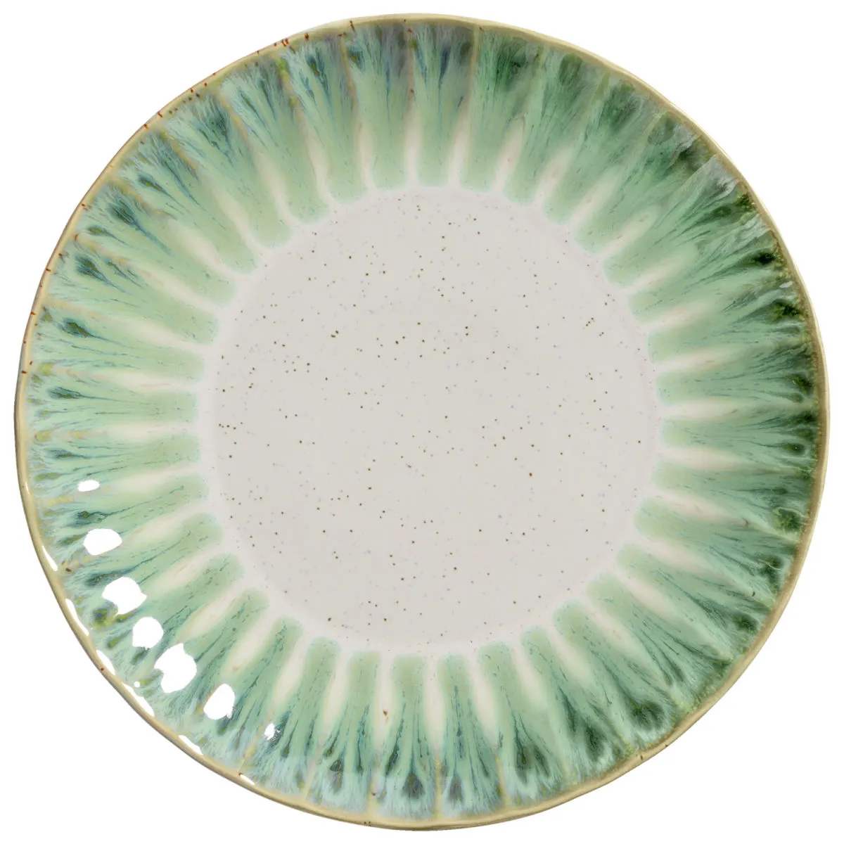 4x VEGA Piatto Flora piano; 26.6x3.1 cm (ØxH); verde/beige; rotonda; 4 pz. / Pacco - immagine 1