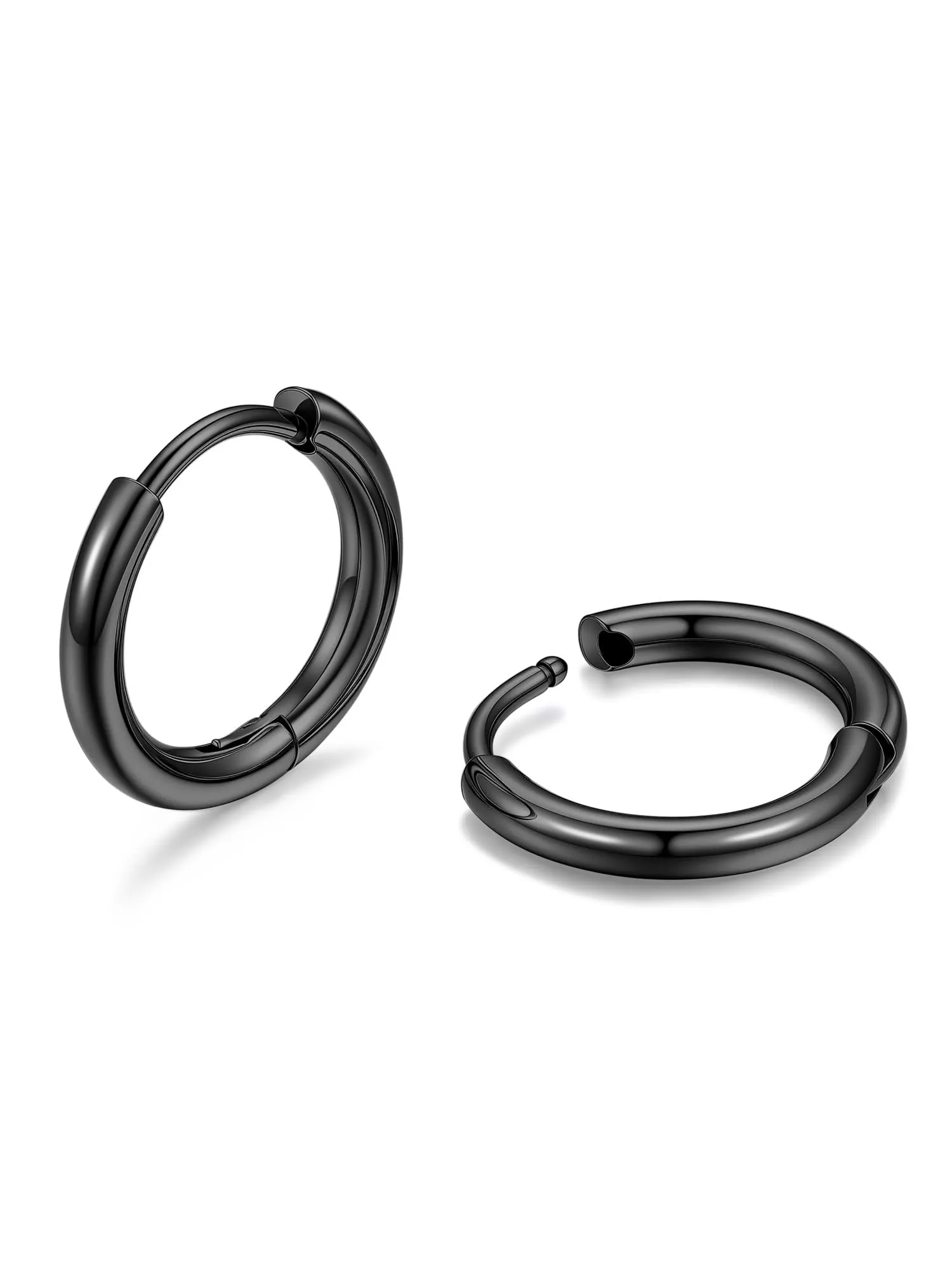 PROSTEEL Orecchini Uomo Donna 10mm Cerchio Piccoli Huggie Acciaio Impermeabile - immagine 1