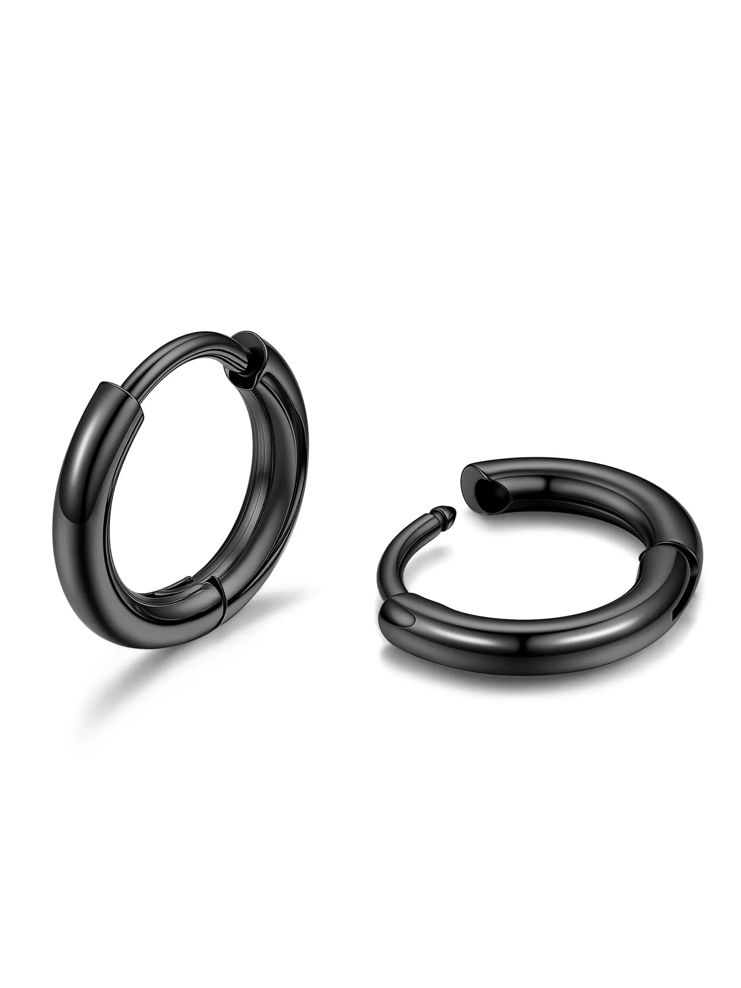 PROSTEEL Orecchini Uomo Donna 8mm Cerchio Piccoli Huggie Acciaio Impermeabile - immagine 1