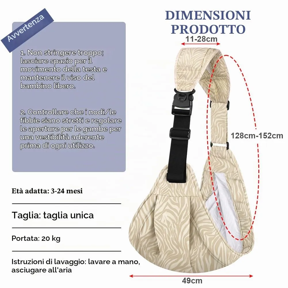 AYESY Marsupio Neonato 3-24 Mesi,Marsupio Neonato Regolabile con fibbia - immagine 2