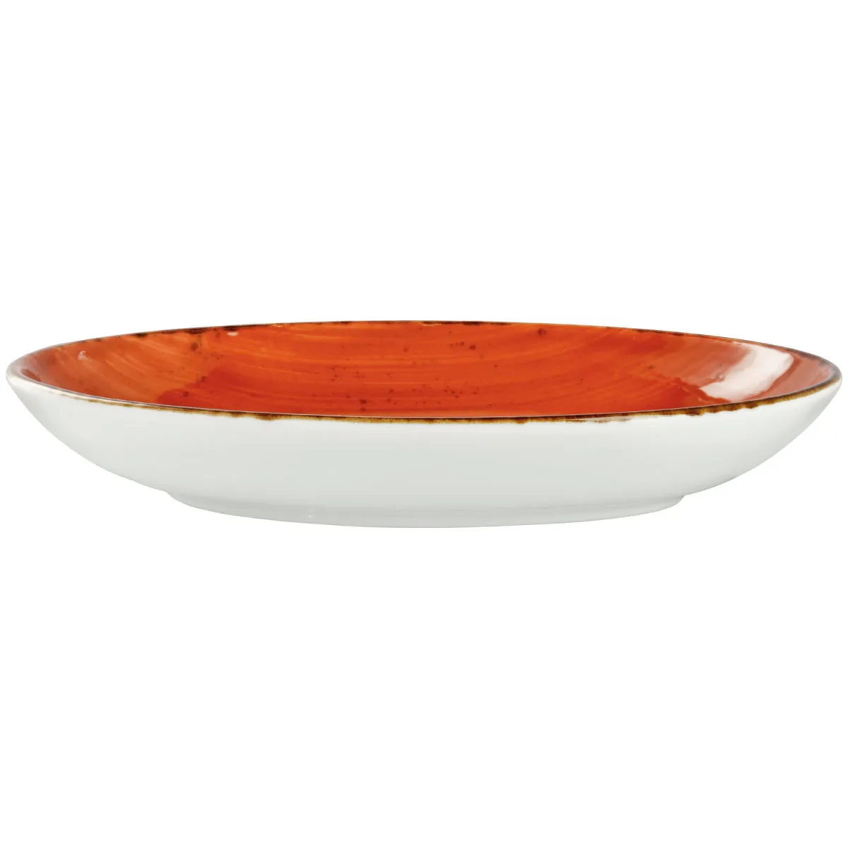 6x VEGA Piatto Nebro fondo, ovale; 800 ml, 27x20.5x4.2 cm (LxLxH); rosso; ovale; 6 pz. / Pacco - immagine 1