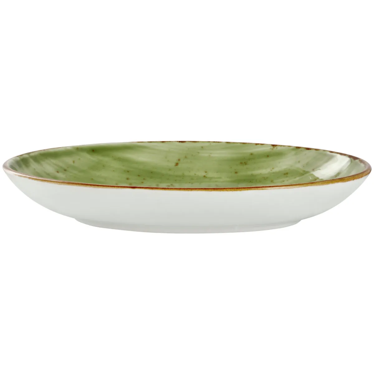 6x VEGA Piatto Nebro fondo, ovale; 800 ml, 27x20.5x4.2 cm (LxLxH); verde chiaro; ovale; 6 pz. / Pacco - immagine 1