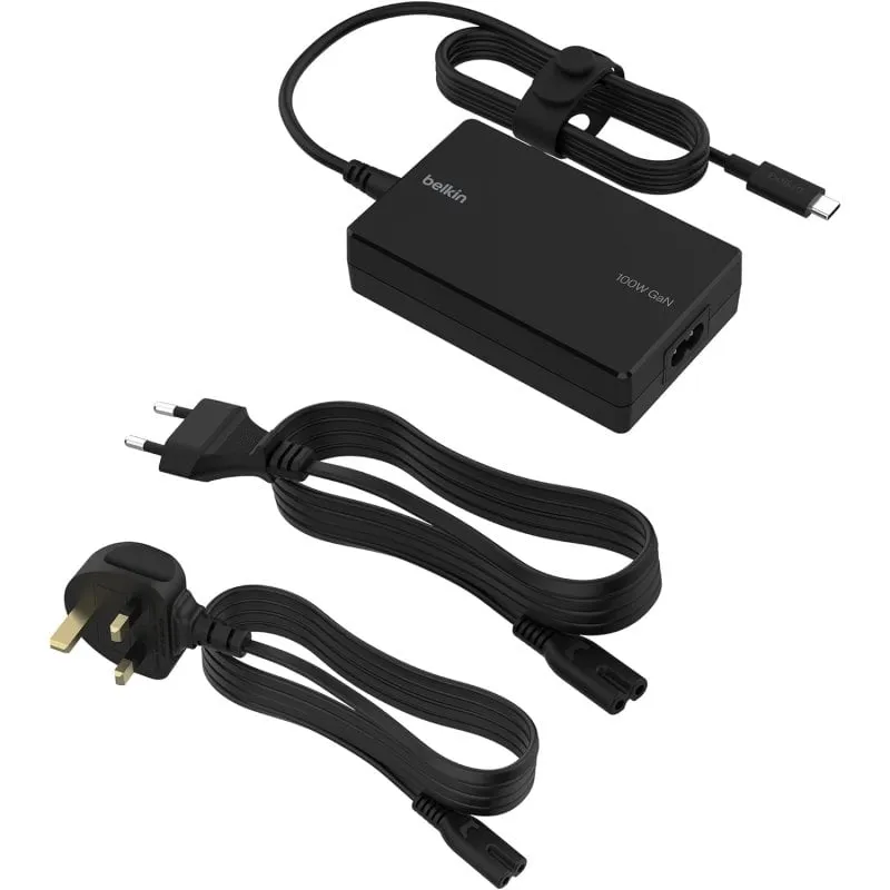 Belkin Inc016glbk Caricatore universale USB-C GaN per laptop da 100 W Nero - immagine 1