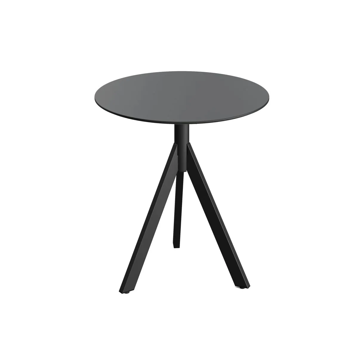 Feros Tavolo da esterno Infinity Tripod con telaio + HPL Ø70 cm; 74x70 cm (HxØ); nero; rotonda - immagine 1