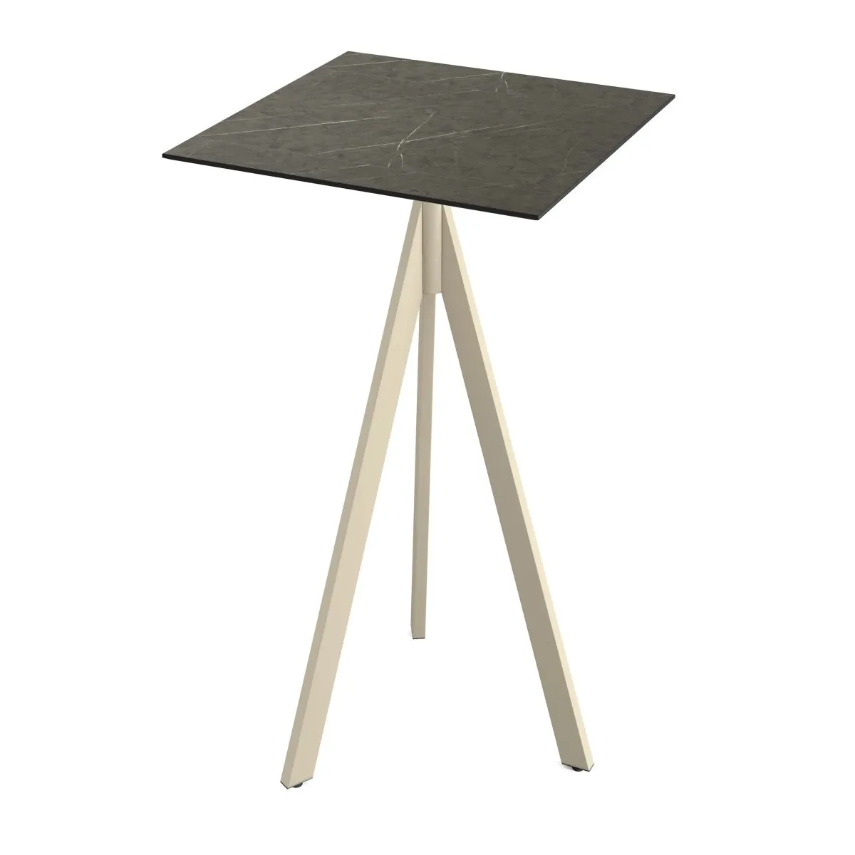 Feros Tavolo alto Infinity Tripod base + HPL 70x70 cm; 70x70x110 cm (LxLxH); sabbia/marrone; quadrata - immagine 1