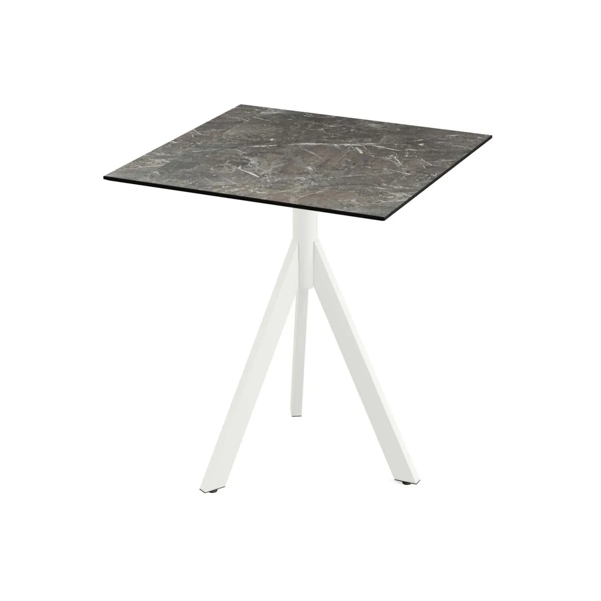 Feros Tavolo da esterno Infinity Tripod telaio + HPL 70x70 cm; 70x70x74 cm (LxLxH); bianco/multicolore; quadrata - immagine 1