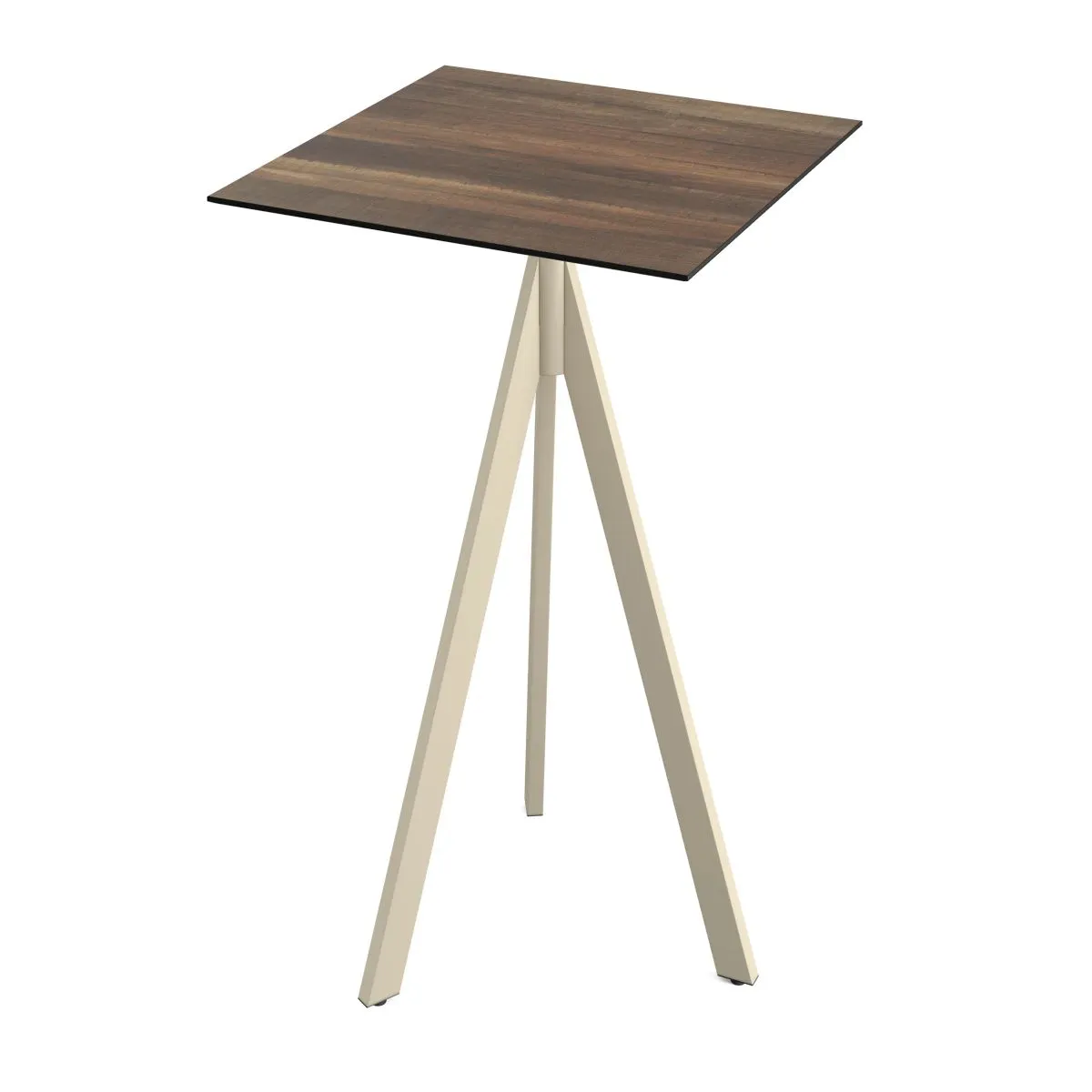 Feros Tavolo alto Infinity Tripod base + HPL 70x70 cm; 70x70x110 cm (LxLxH); sabbia/marrone chiaro; quadrata - immagine 1