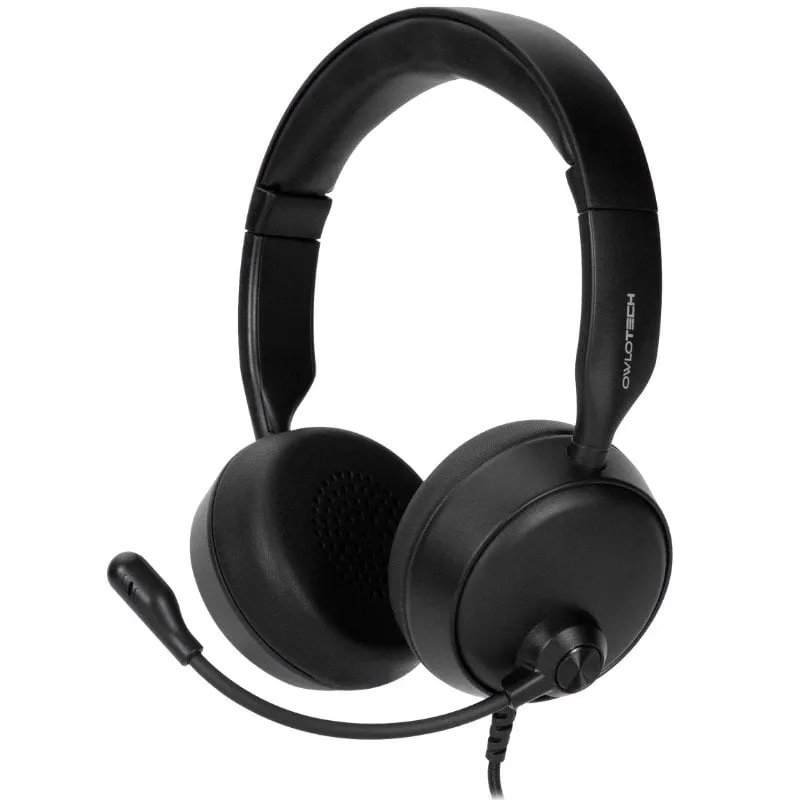 Owlotech DeskBuds Max Cuffie Fascia con Microfono Nero - immagine 1