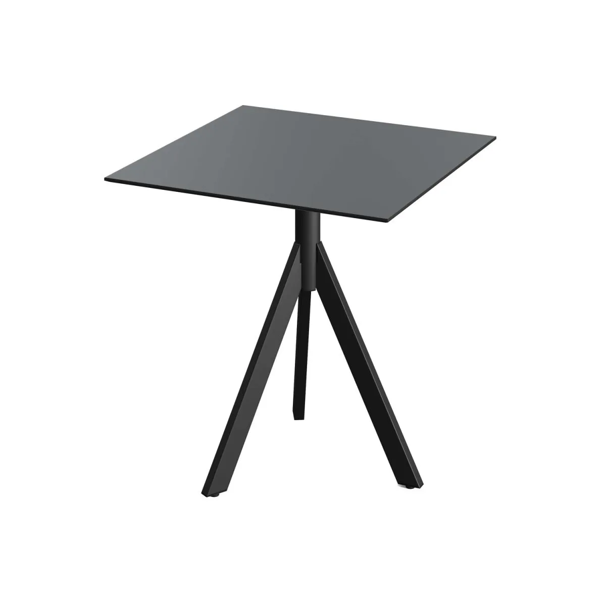 Feros Tavolo da esterno Infinity Tripod telaio + HPL 70x70 cm; 70x70x74 cm (LxLxH); nero; quadrata - immagine 1