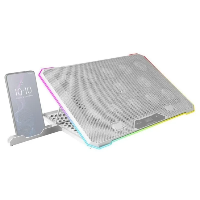 Base di raffreddamento Mars Gaming MNBC13 ARGB per laptop fino a 17" Bianca - immagine 1