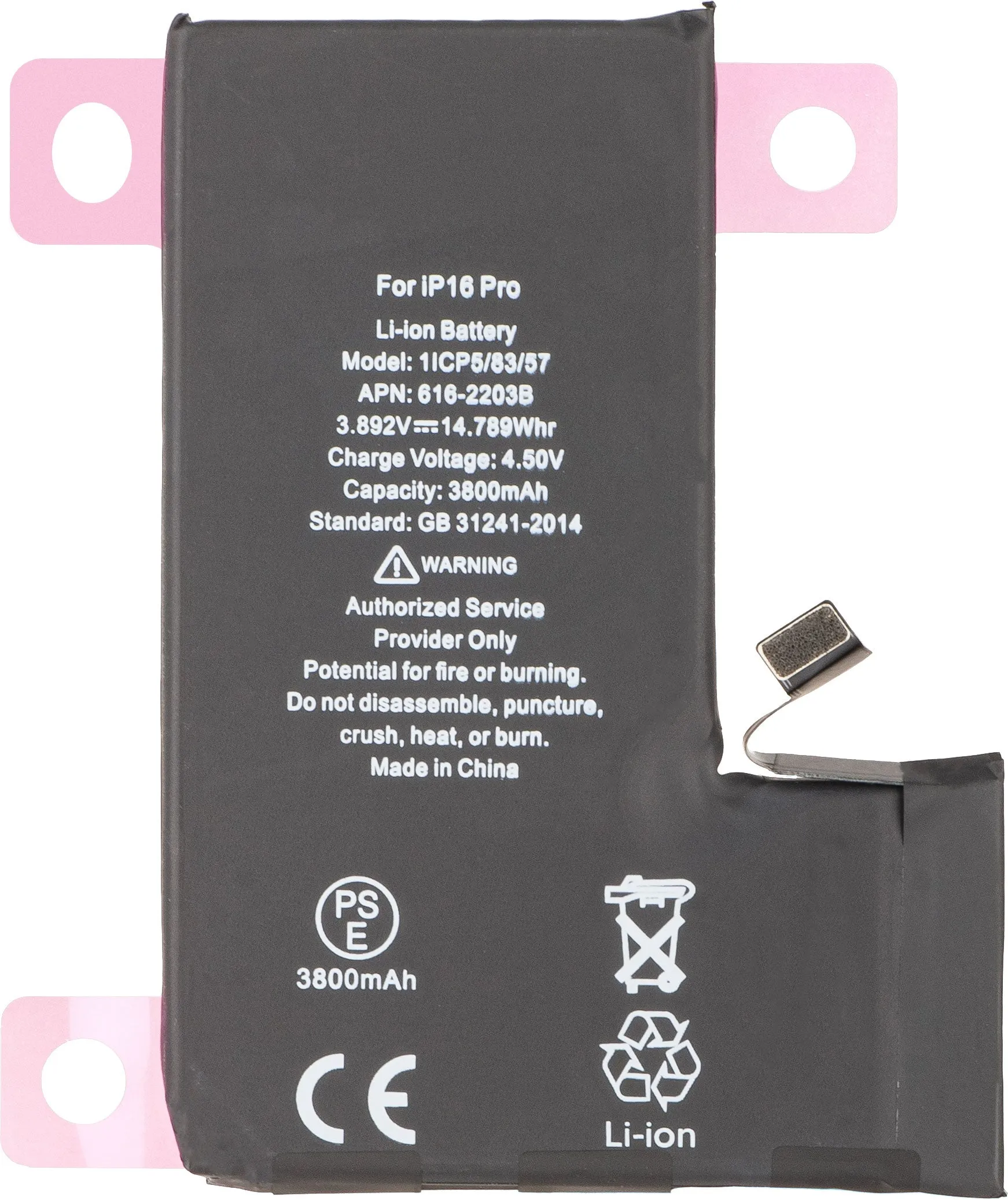Batteria Apple iPhone 16 Pro, Alta Capacità - immagine 1