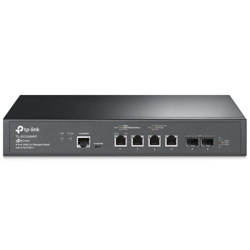 Switch gestito TP-Link Omada TL-SX3206HPP/ WiFi 6/6 porte/ RJ-45 10GE/ PoE++ - immagine 1