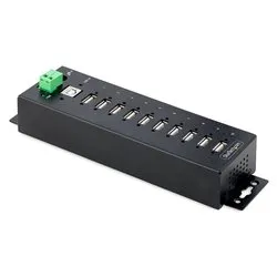 Hub USB 2.0 Industriale Black 10 porte USB210AIND USB A HUB - immagine 1