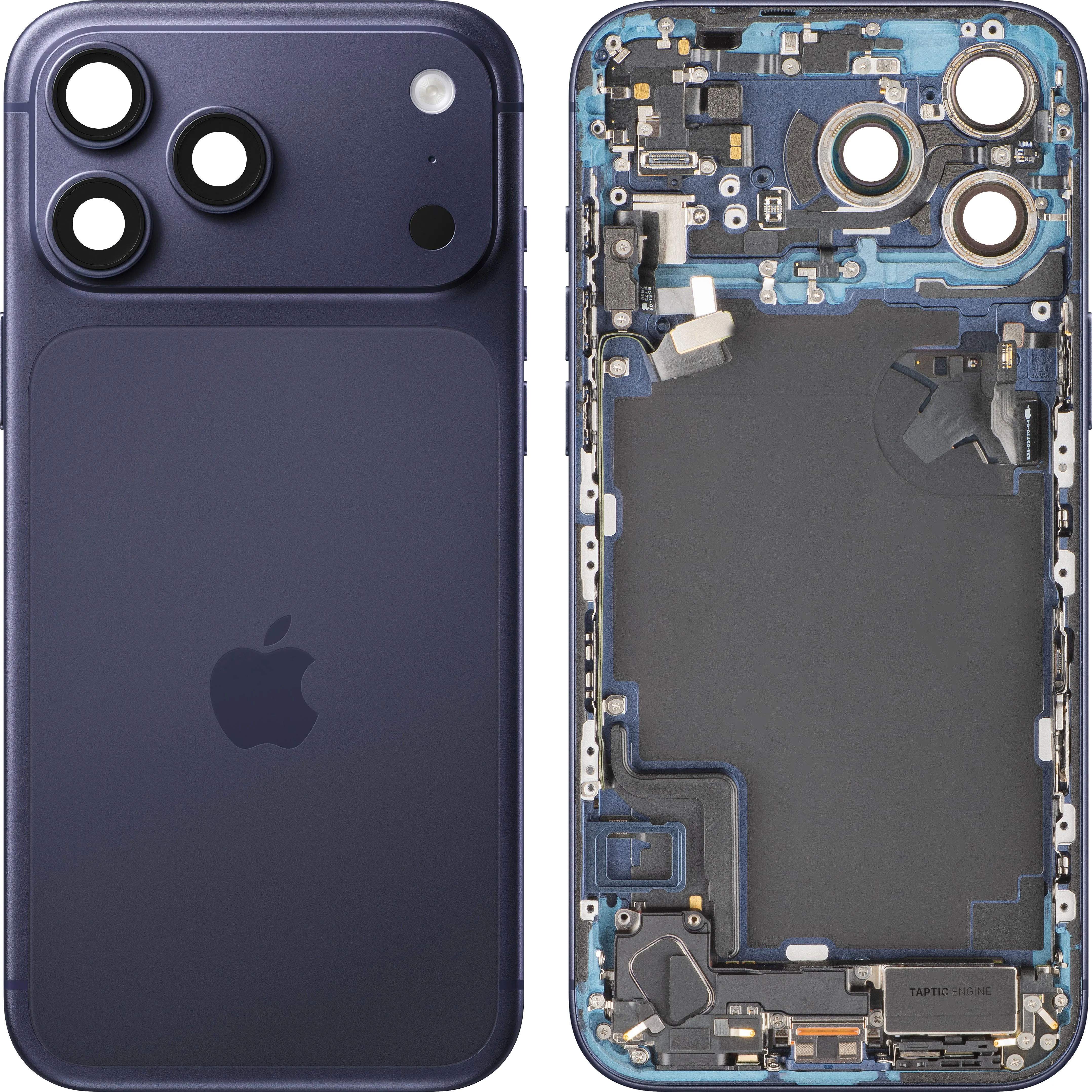Cover Batteria Apple iPhone 17 Pro Max, Con Scocca Centrale, Parti Complete, Blu Scuro (Deep Blue), Swap Premium - immagine 1