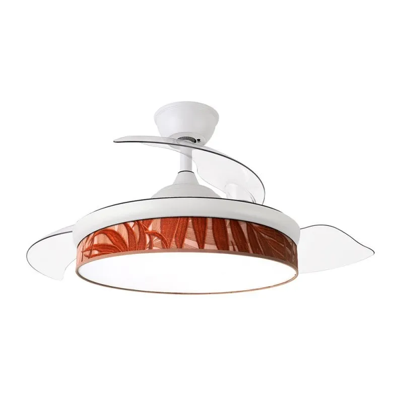 Ventilatore da Soffitto con Luce IluminaShop 72W 108cm 6 Velocità Motore DC Pale Retrattili Telecomando Timer - immagine 1