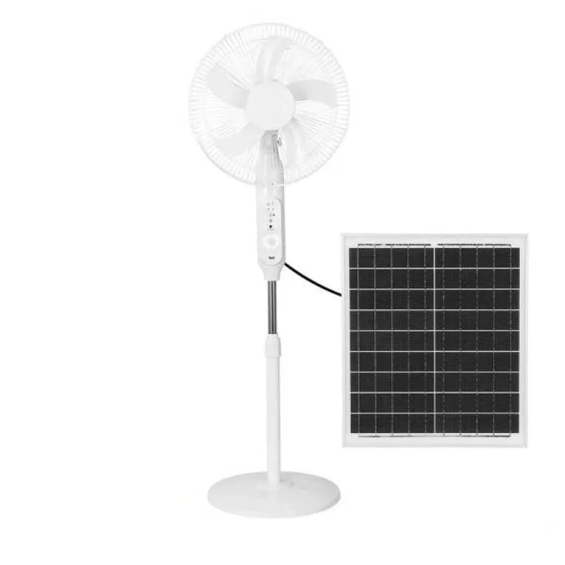 Ventilatore solare Iluminashop con luce e telecomando, 30 W, bianco - immagine 1