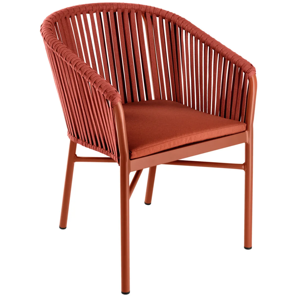 2x VEGA Sedia da esterno Esperia; 58x60x82 cm (LxPxH); Rosso carminio; 2 pz. / Pacco - immagine 1